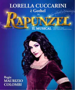 LORELLA CUCCARINI è GOTHEL in RAPUNZEL IL MUSICAL al Teatro Brancaccio di ROMA fino all’8 gennaio